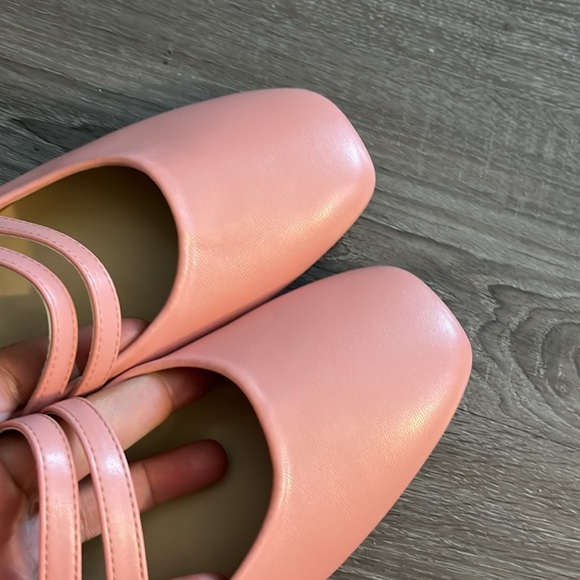 NEW C Paravano Pink Ballet Flats with Mary Jane Design size 41 or 10 - Picture 5 of 7